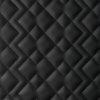 Экокожа стёганая «intipi» Chain (чёрный/чёрный, ширина 1.35 м, толщина 5.85 мм)