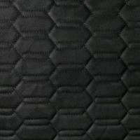 Замша искусственная стёганая «intipi» Lamborghini (чёрный/чёрный, ширина 1.35 м, толщина 5.9 мм)