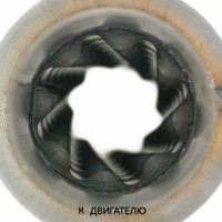 Пламегаситель стронгер «FOR» круглый, жаброобразный диффузор, длина 400 мм, труба Ø45 мм (алюминизированная сталь)